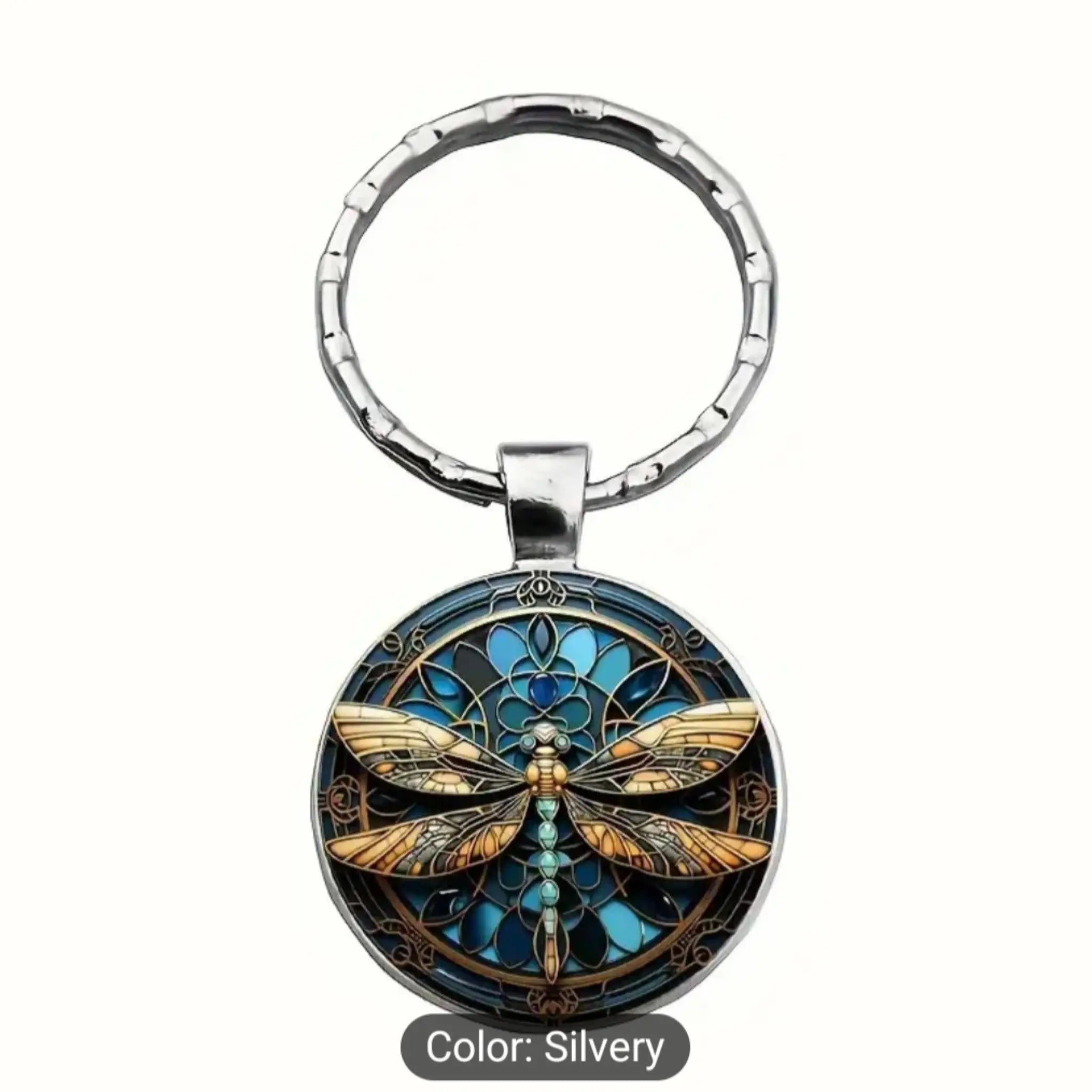Dragonfly pattern keychain