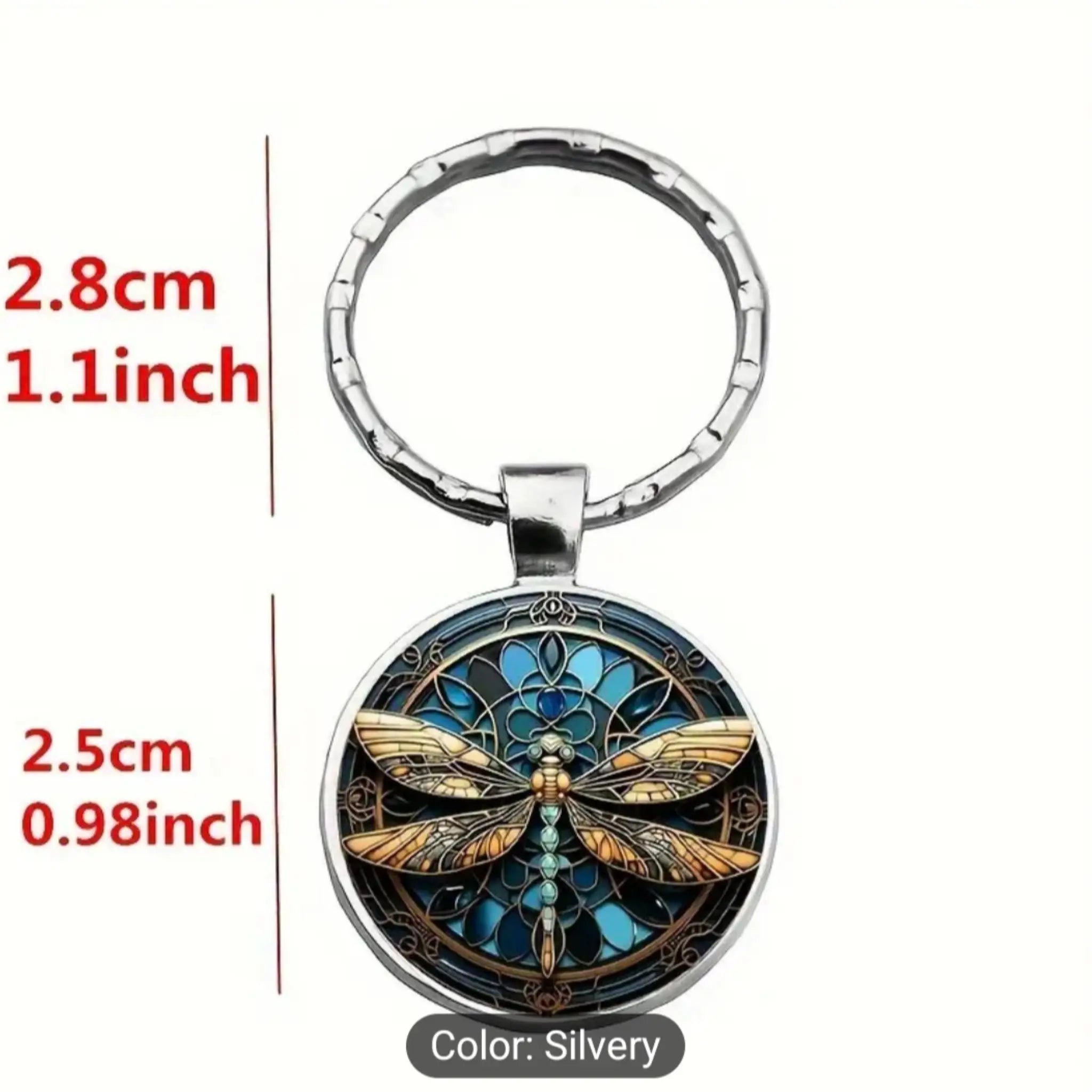 Dragonfly pattern keychain